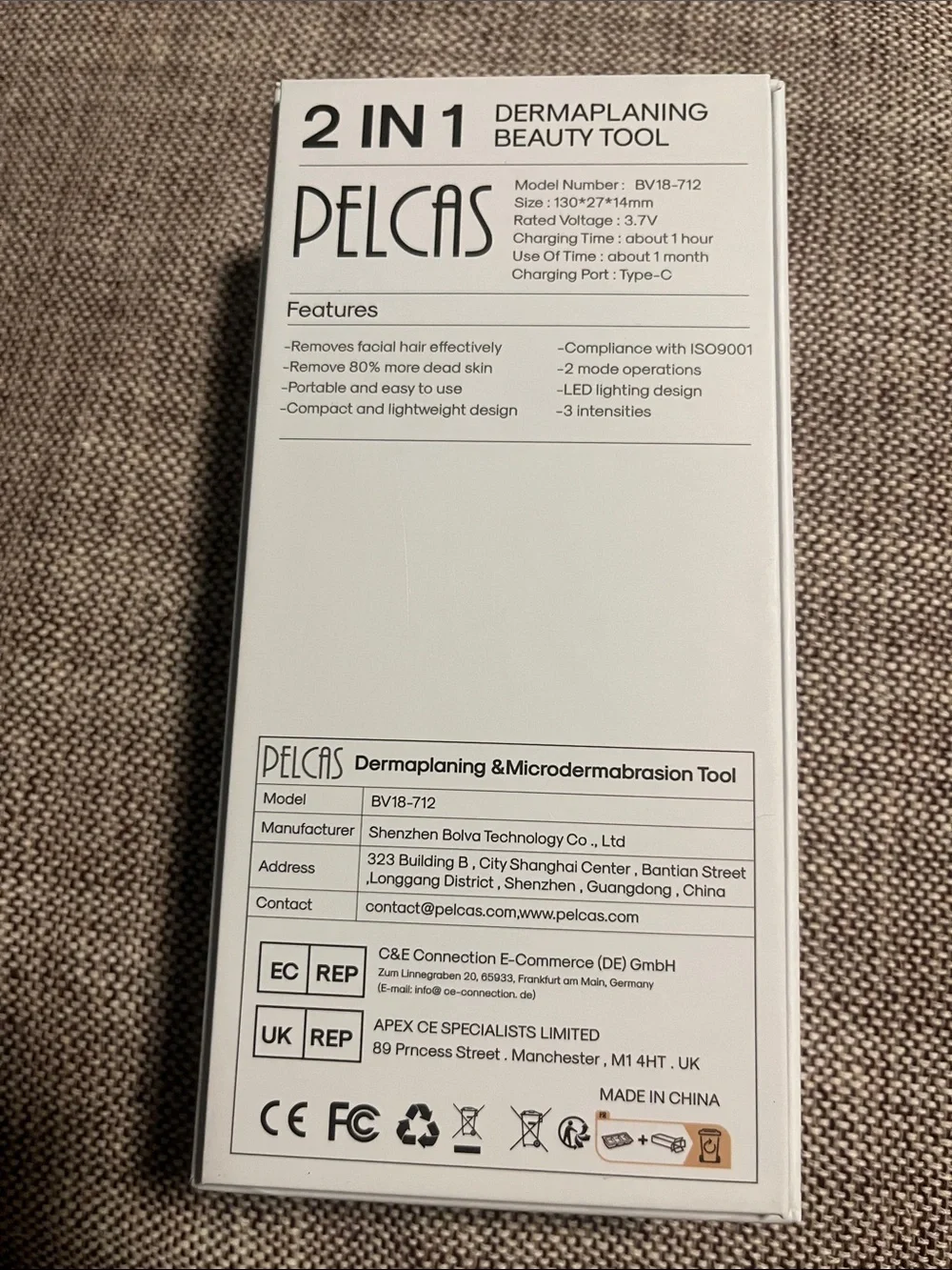 Pelcas Mini Dermaplaning Tool Facial Exfoliation & Hair Removal